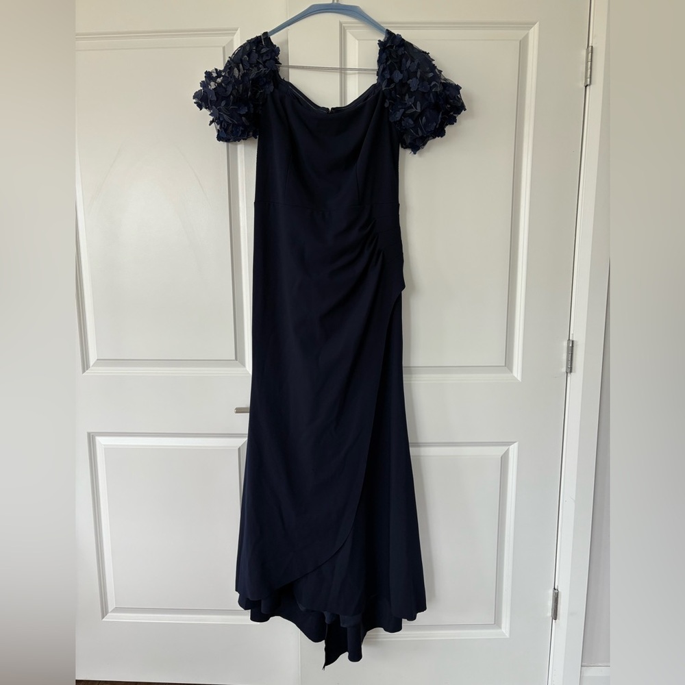 Navy Blue XSCAPE Formal Off the Shoulder Dress